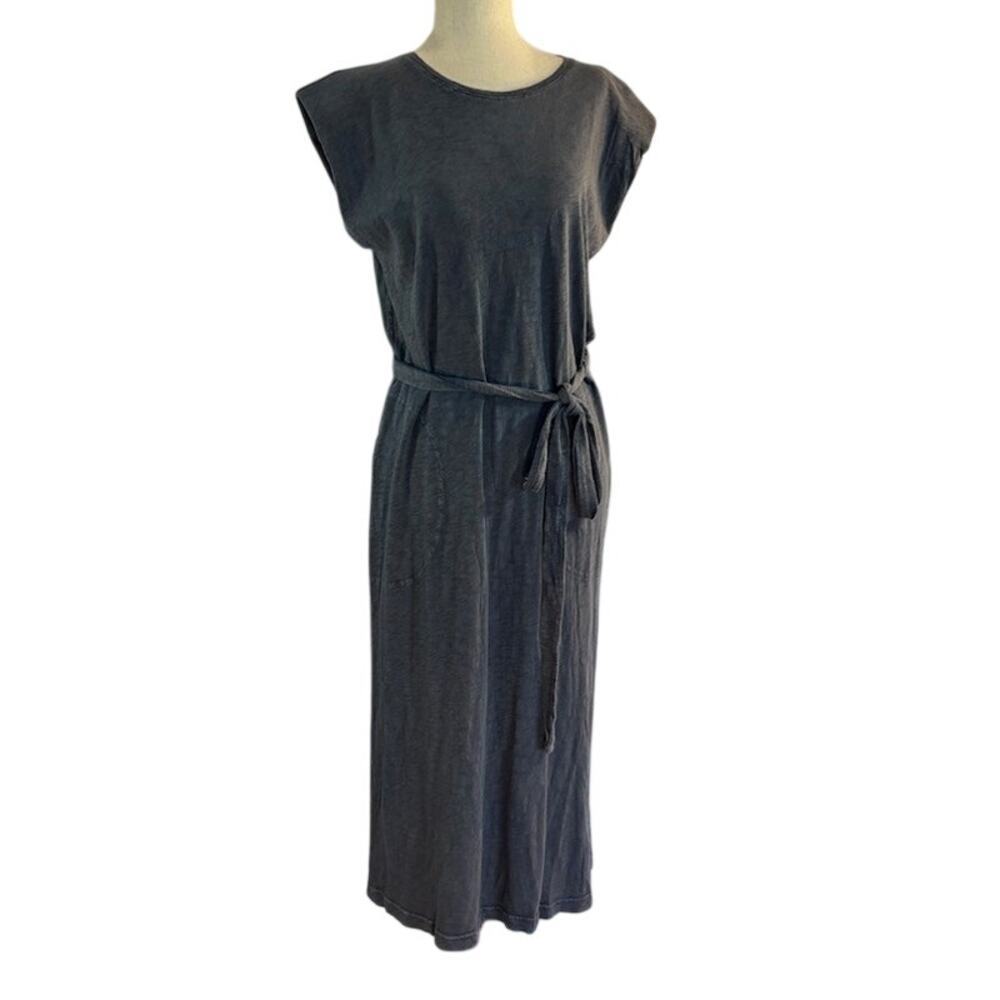 NWT Hello Nite Shift Dress Indigo Blue 2 Pockets Casual Cap Sleeve Small